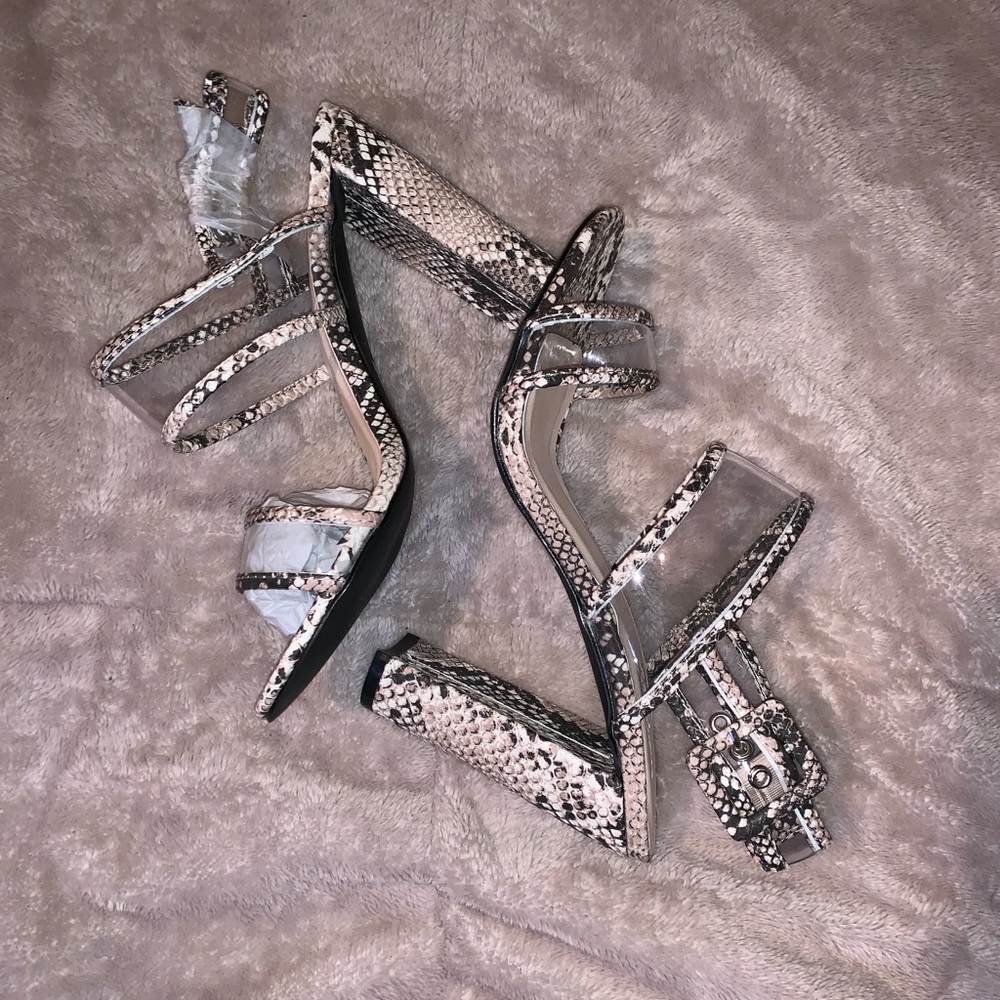 Snake print heels